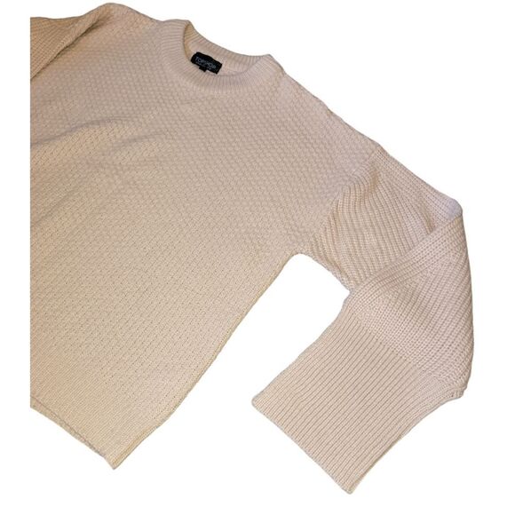 Topshop Blush Ballet Pink Split Cuff Oversized Textured Slouchy Sweater 6 - Picture 5 of 14